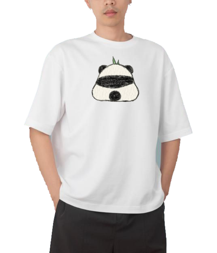 PANDA Oversize Hoodie White 5