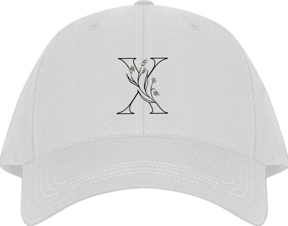 vector letter Baseball cap white X 5