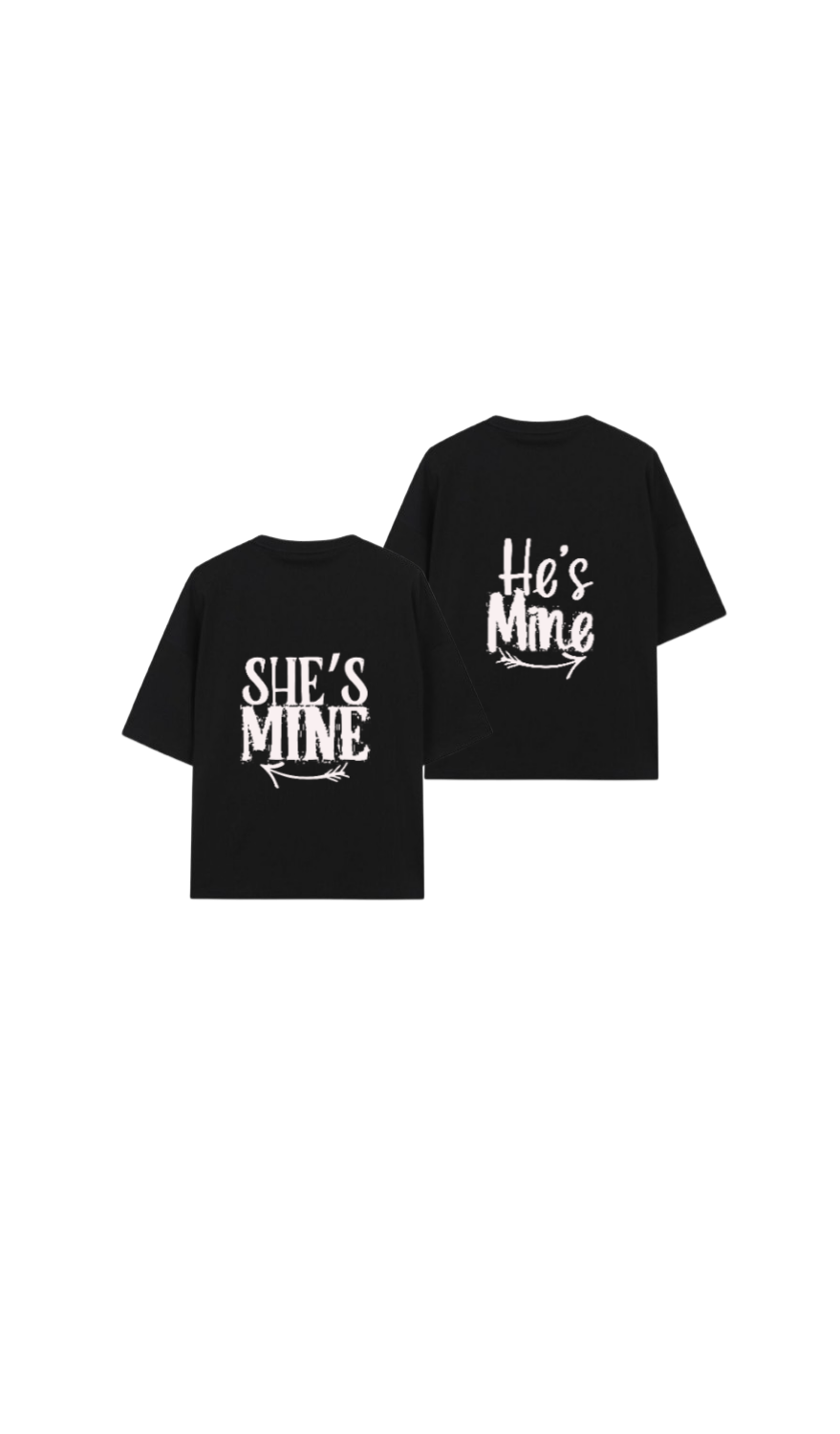 VaIentine coupIe t- shirt Black Cables Back 5