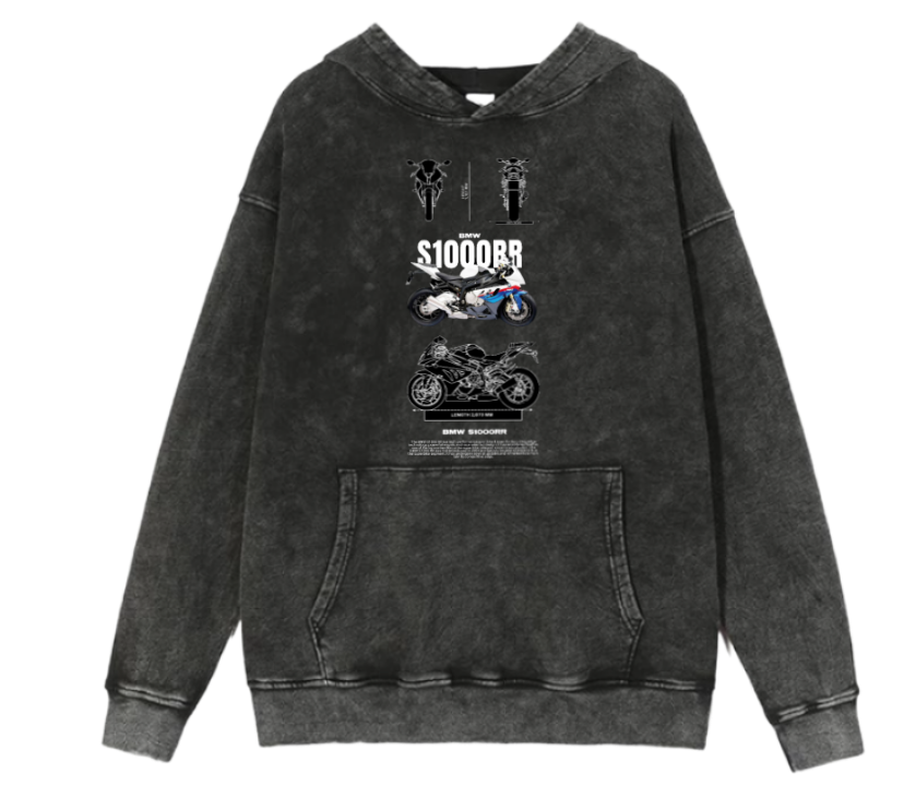 MOTOR CYCLE One Size hoodie Washed 5