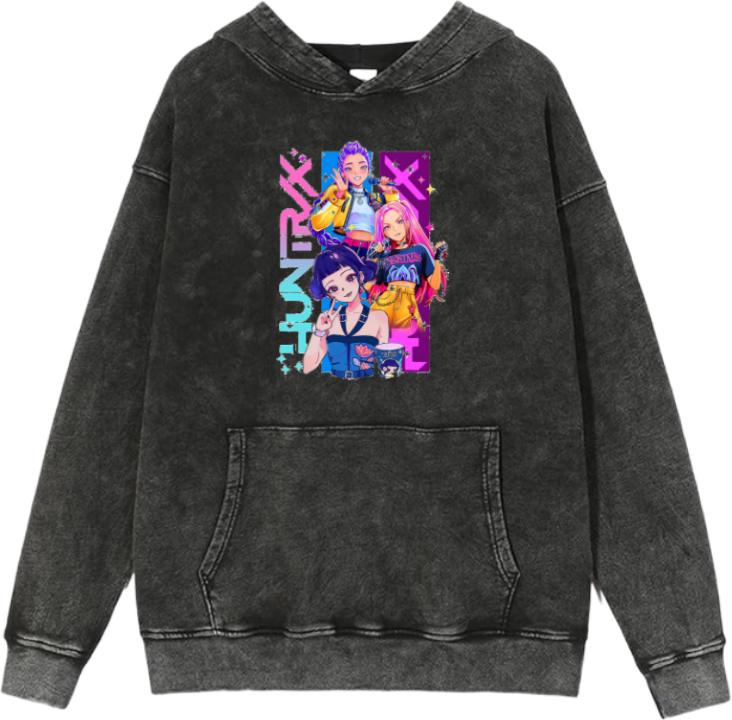 Hunterix kpop Oversize Hoodie Washed gray 5