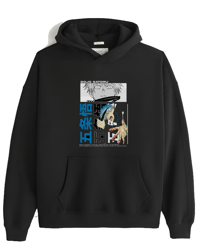 jujutsu kaisen GOJO Oversize Hoodie Black 5
