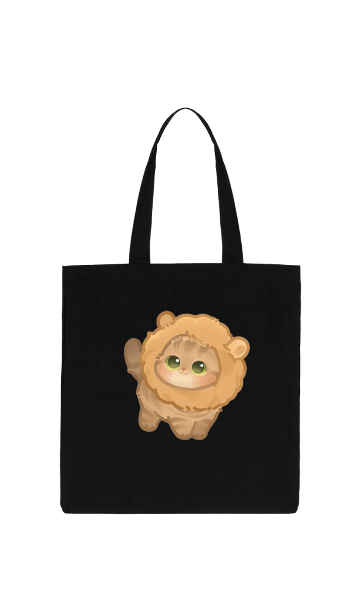 cat tote bag Black 5