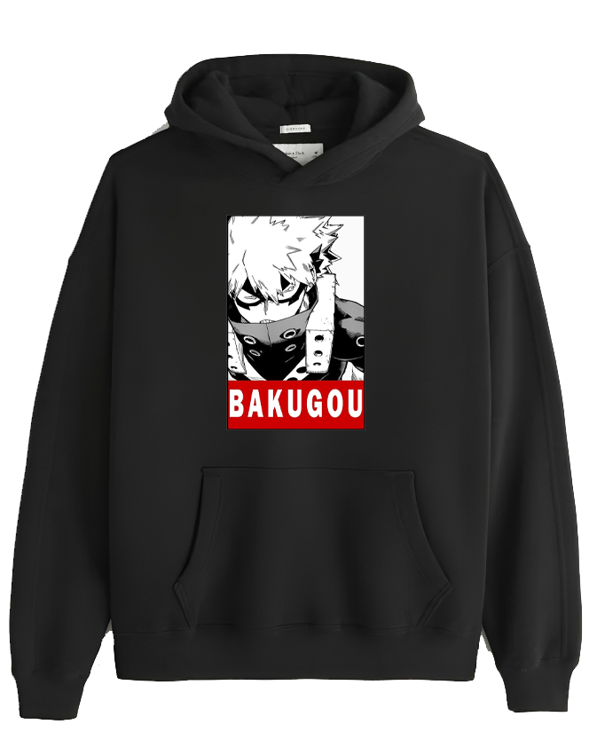 Boku no hero academy bnha One Size hoodie Black 5