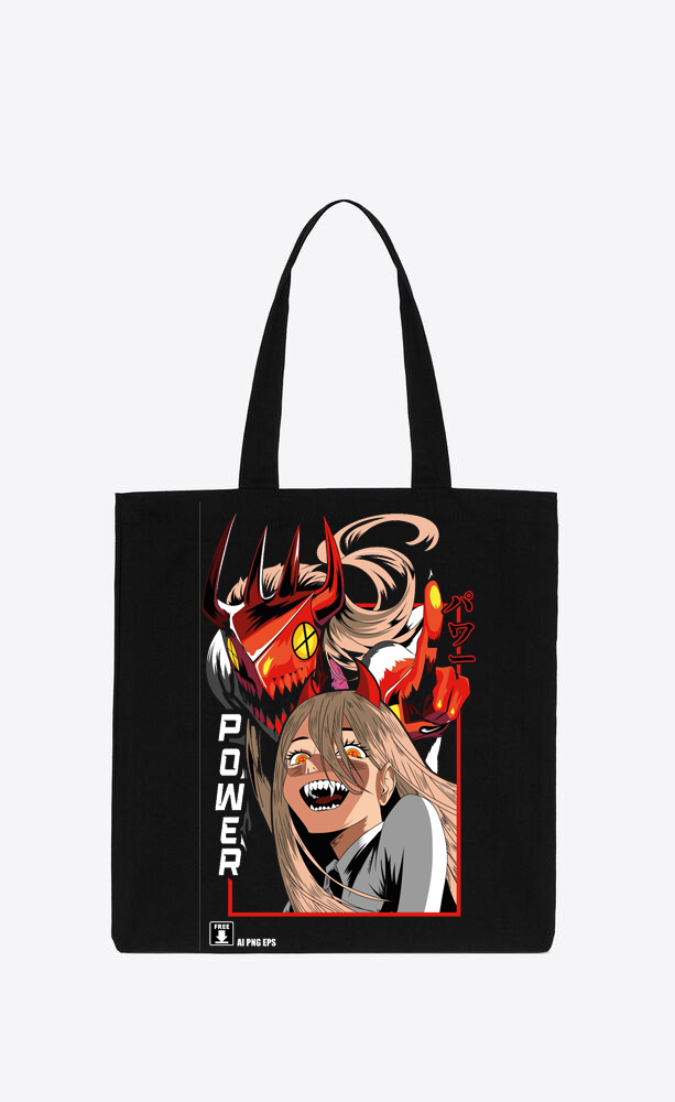 Chainsaw Man tote bag Black 5