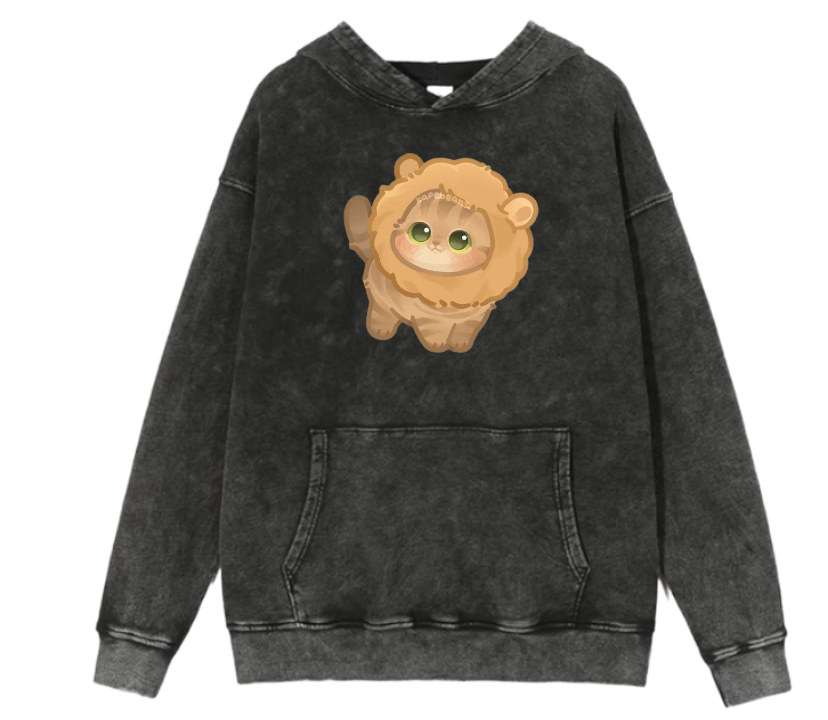 cat Oversize Hoodie Washed 5