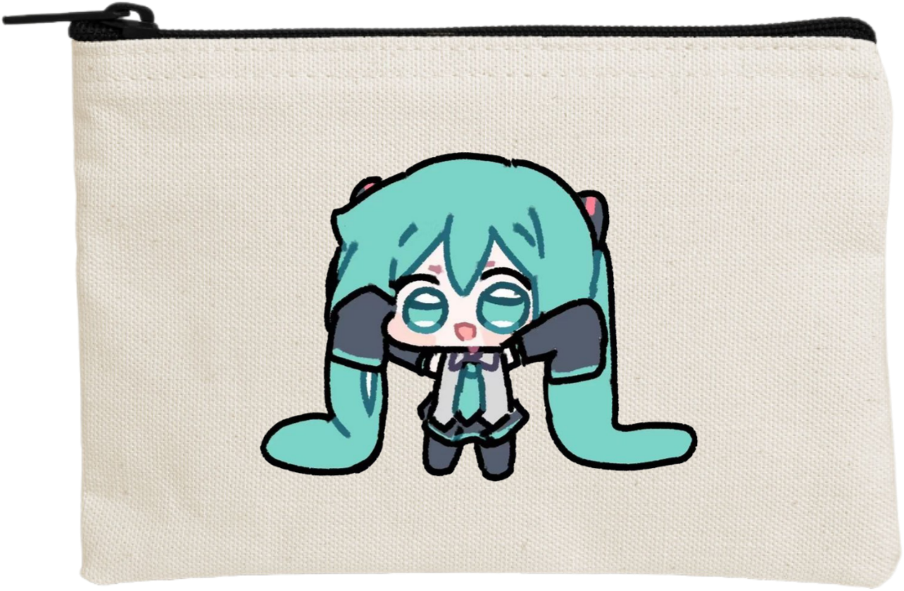miku pencil case Beige 5