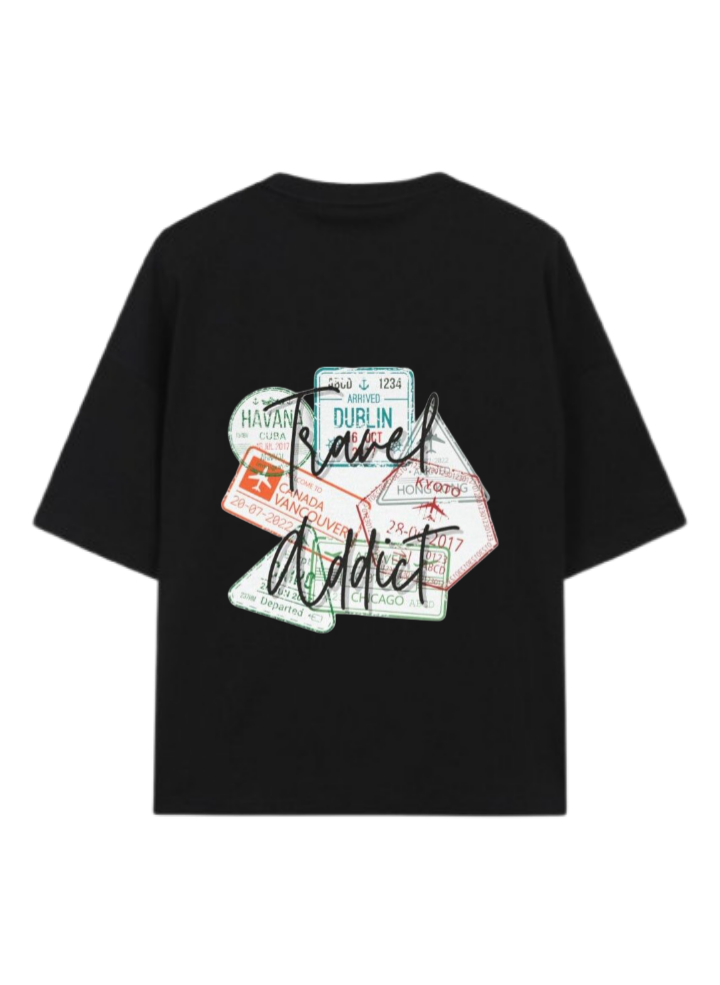 travel travellar t- shirt Black Back 5