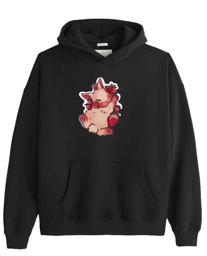 bunny Oversize Hoodie Black 60