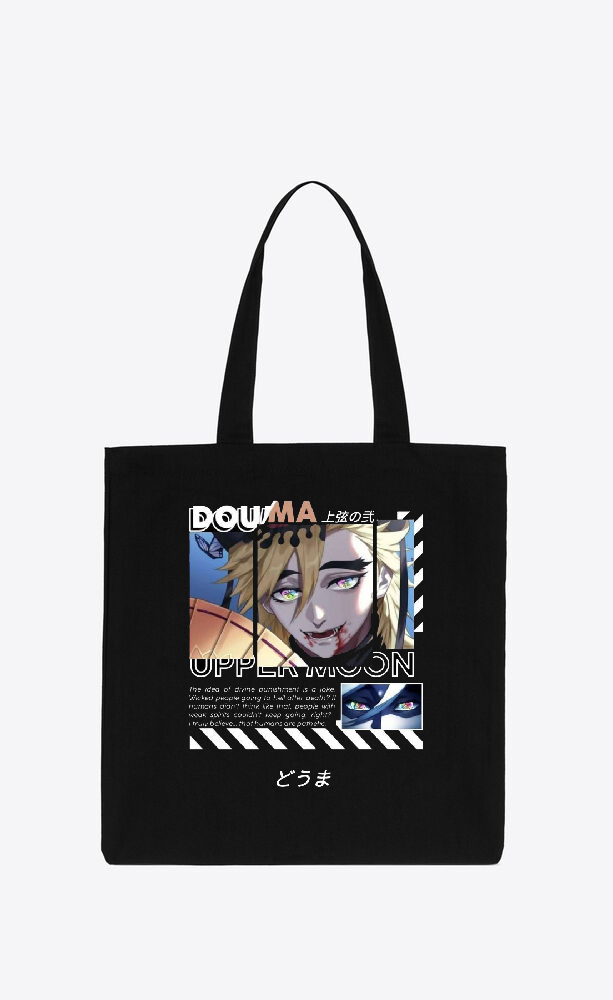 Anime Demon slayer nezuko tanjiro tote bag Black 60