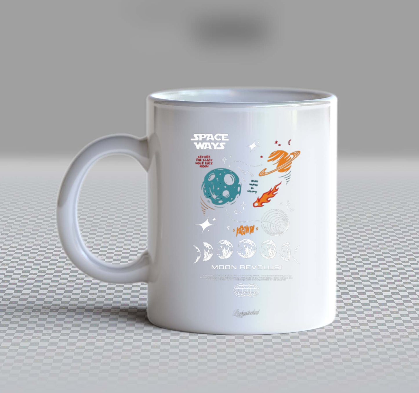 SPACE WAYS Back text Mug 60
