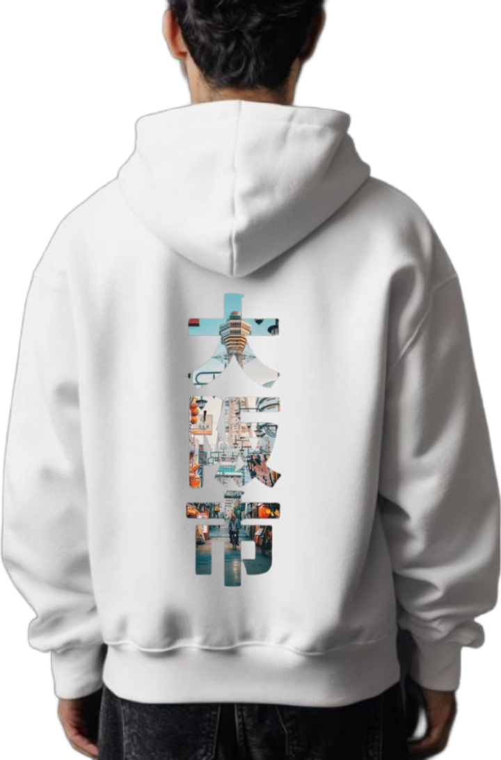 كانجي Back text oversize hoodie White back 60