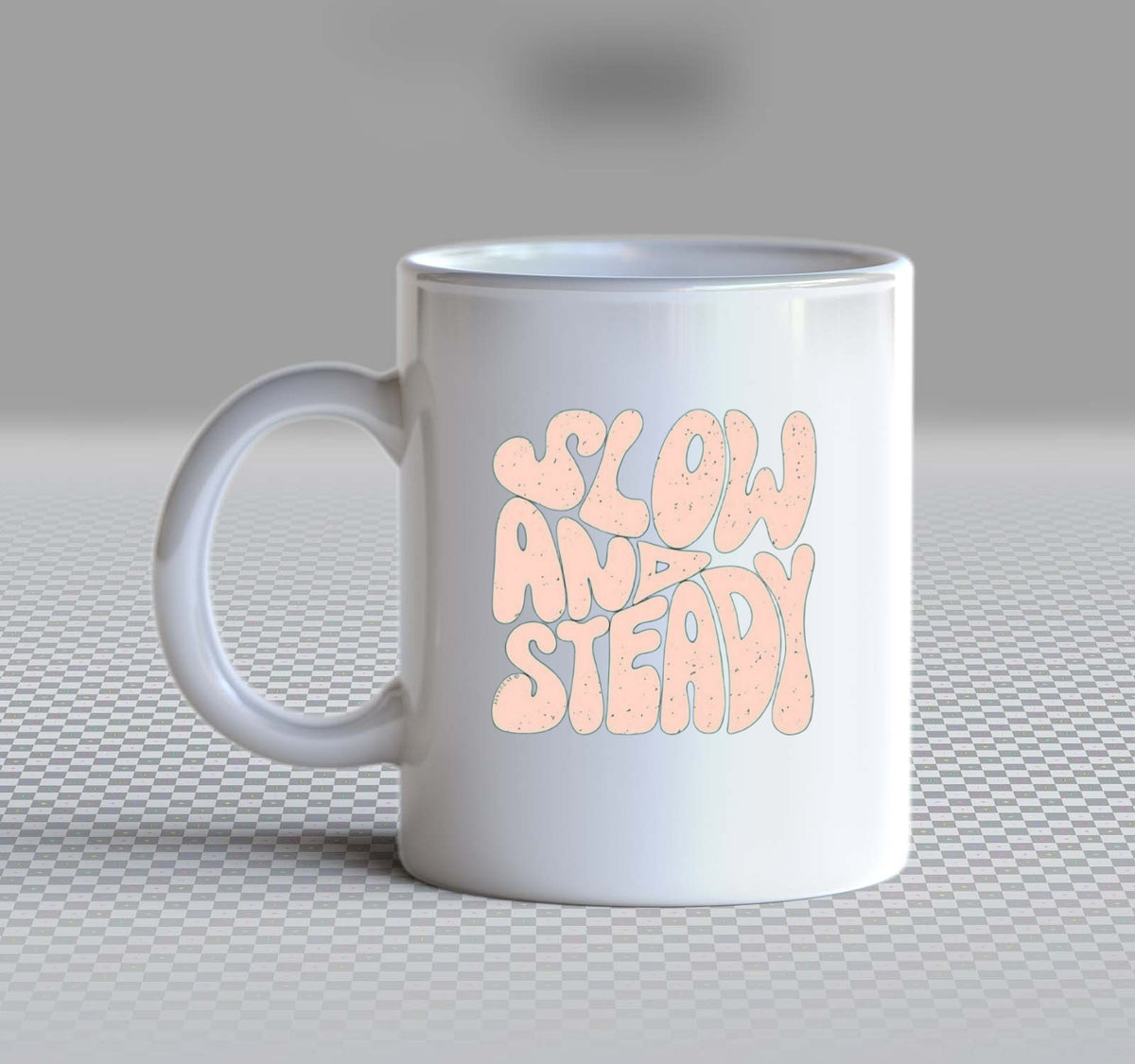 SLOW AND STEADY Mug White 137