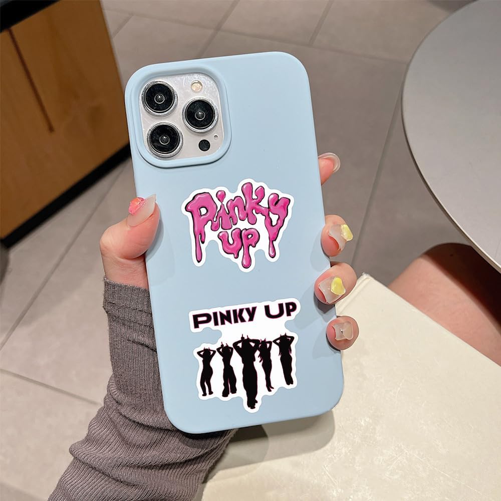TUMAJI 54Pcs Pinky Up Stickers for Water Bottle, Cool Pop Idol KAT SE YE Waterproof Vinyl Stickers for Adult Teens Fans Laptop Skateboard Bike Guitar Laggage Travel Case Helmet Notebook Scrapbook