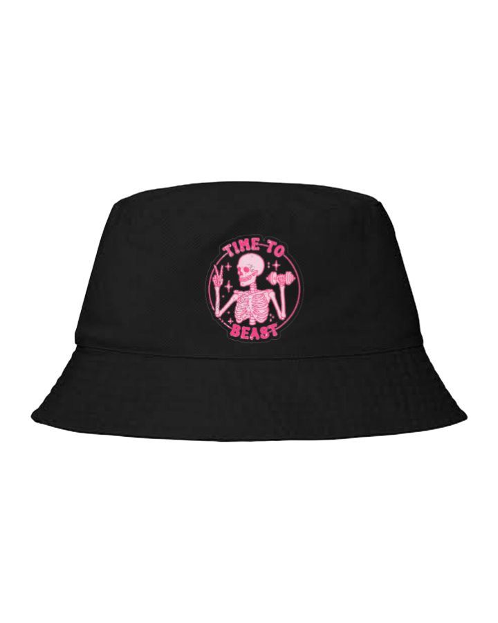 workout gym pilates Bucket hat Fishman hat cap Black 60