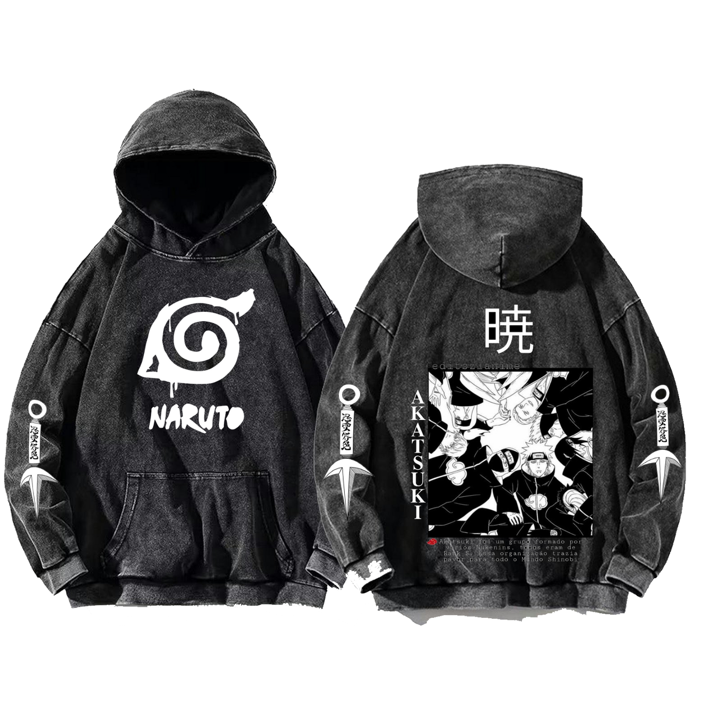 Naruto Shippuden One Size hoodie Washed Back 61