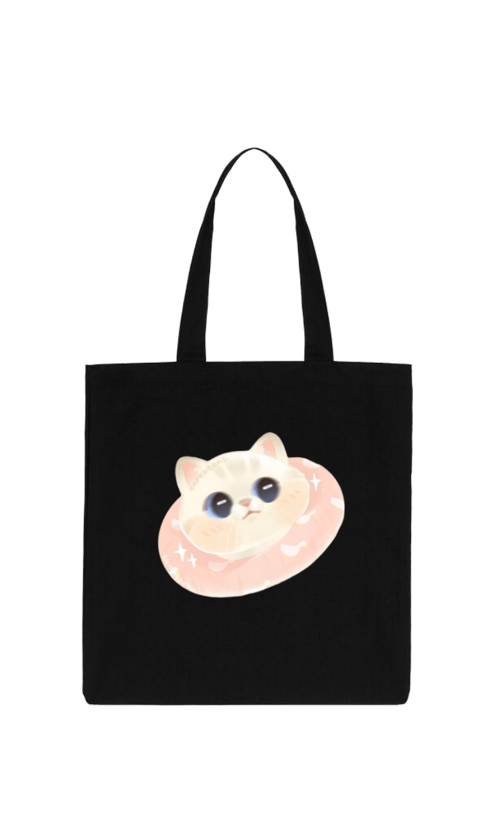cat tote bag Black 61