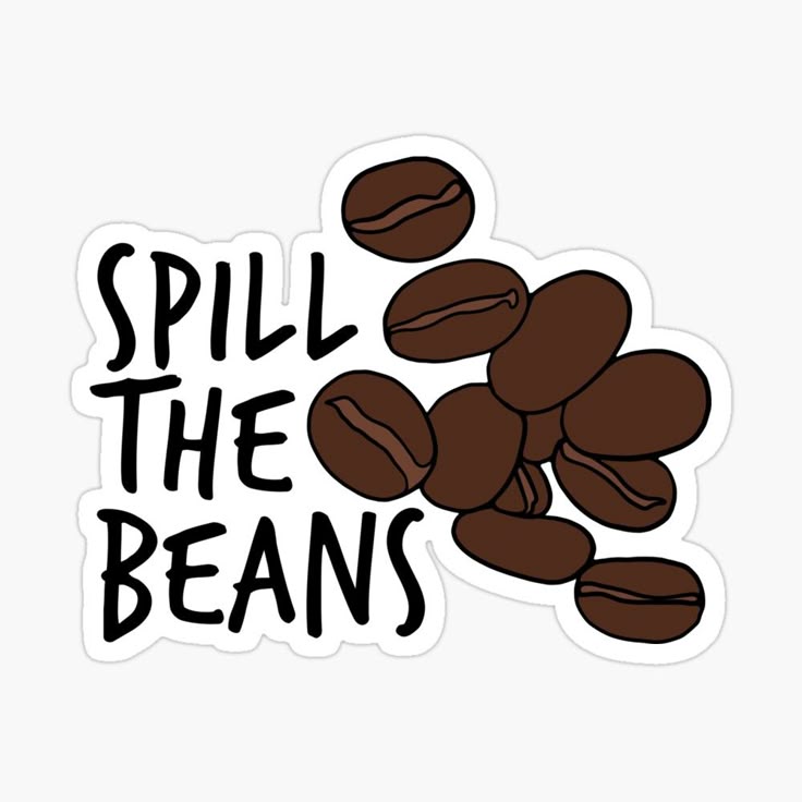 Sticker coffee SPILL THE BEANS 61