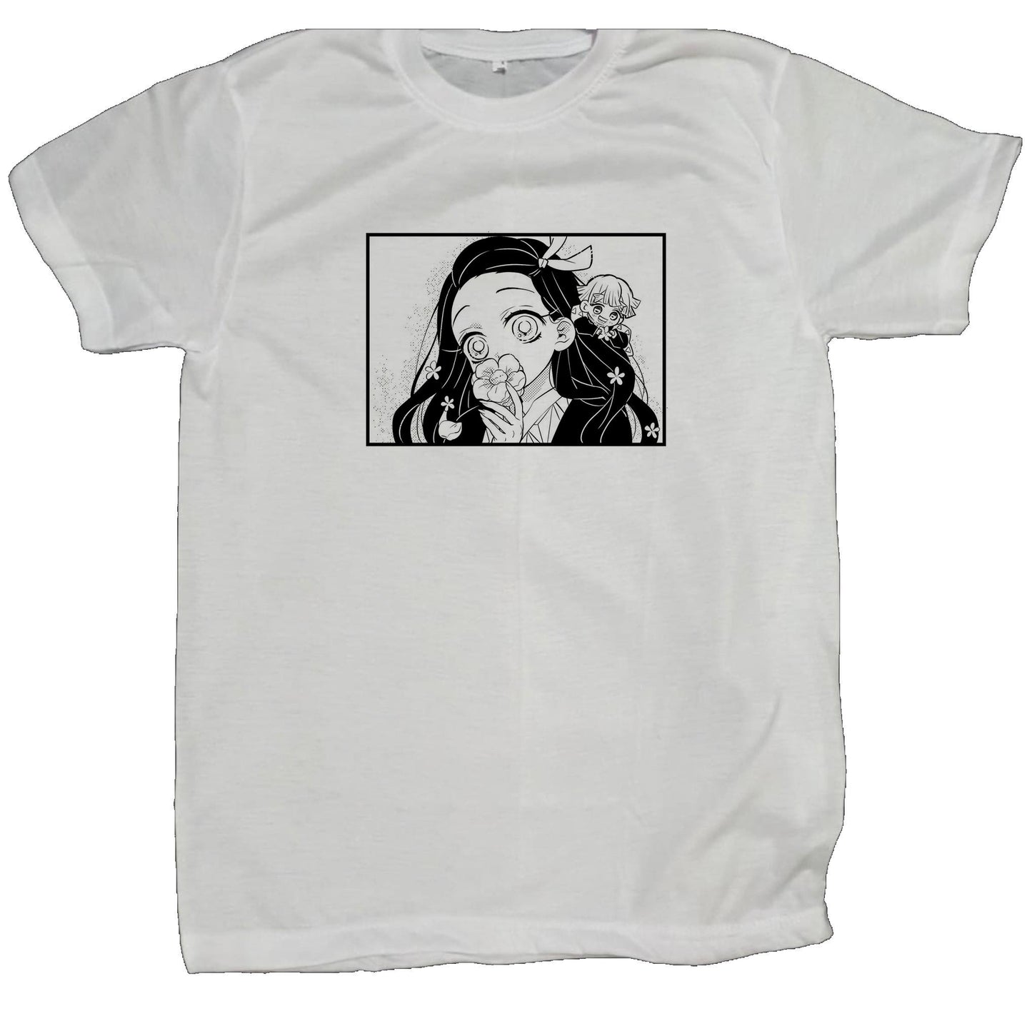 Anime Demon slayer nezuko tanjiro t- shirt fit White 61