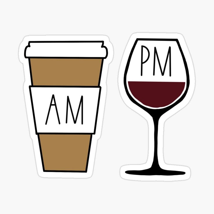 Sticker coffee AM PM 62