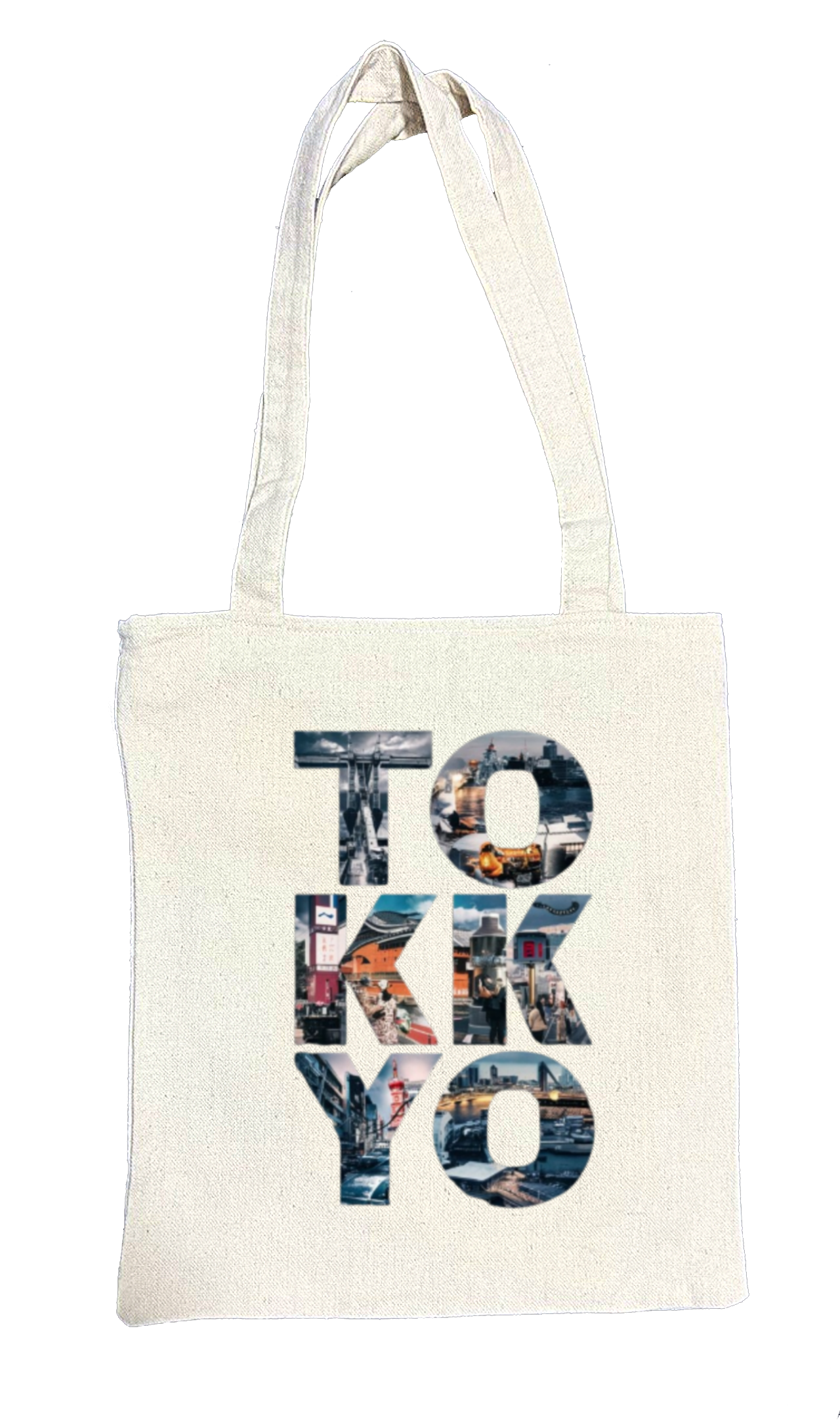 Tokyo Back text tote bag beige 60