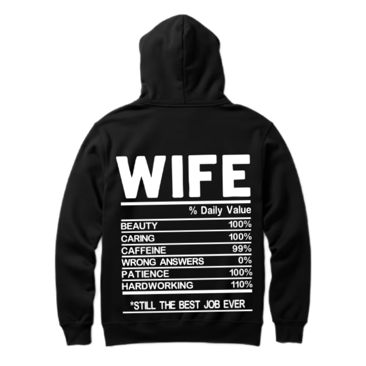 WIFE Back text oversize hoodie back 62