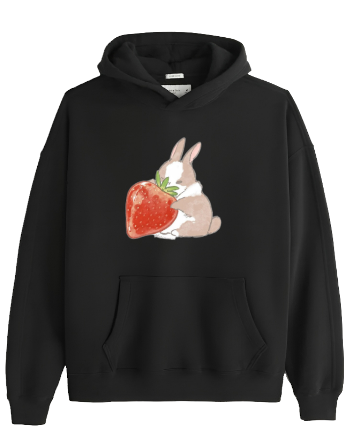 bunny Oversize Hoodie Black 62