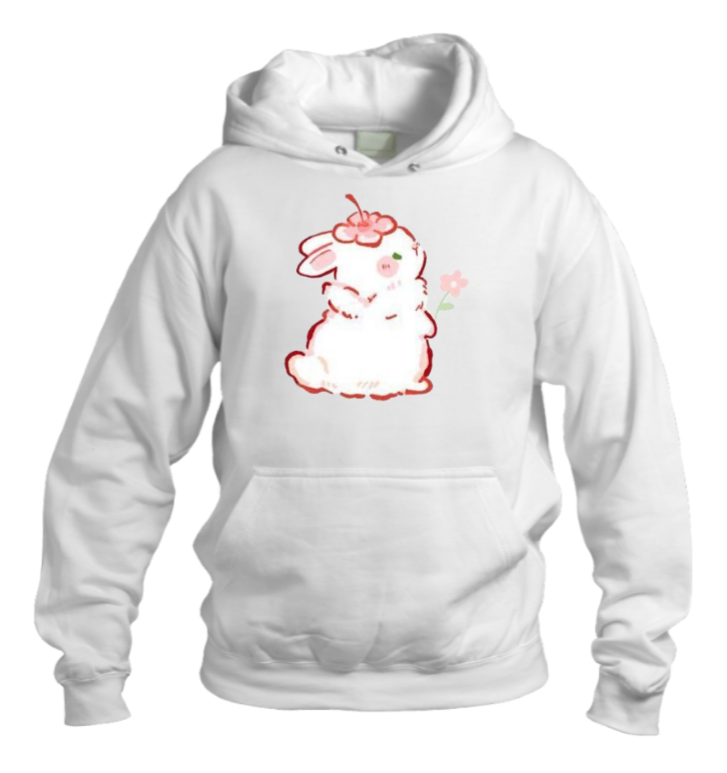 bunny Oversize Hoodie White 63