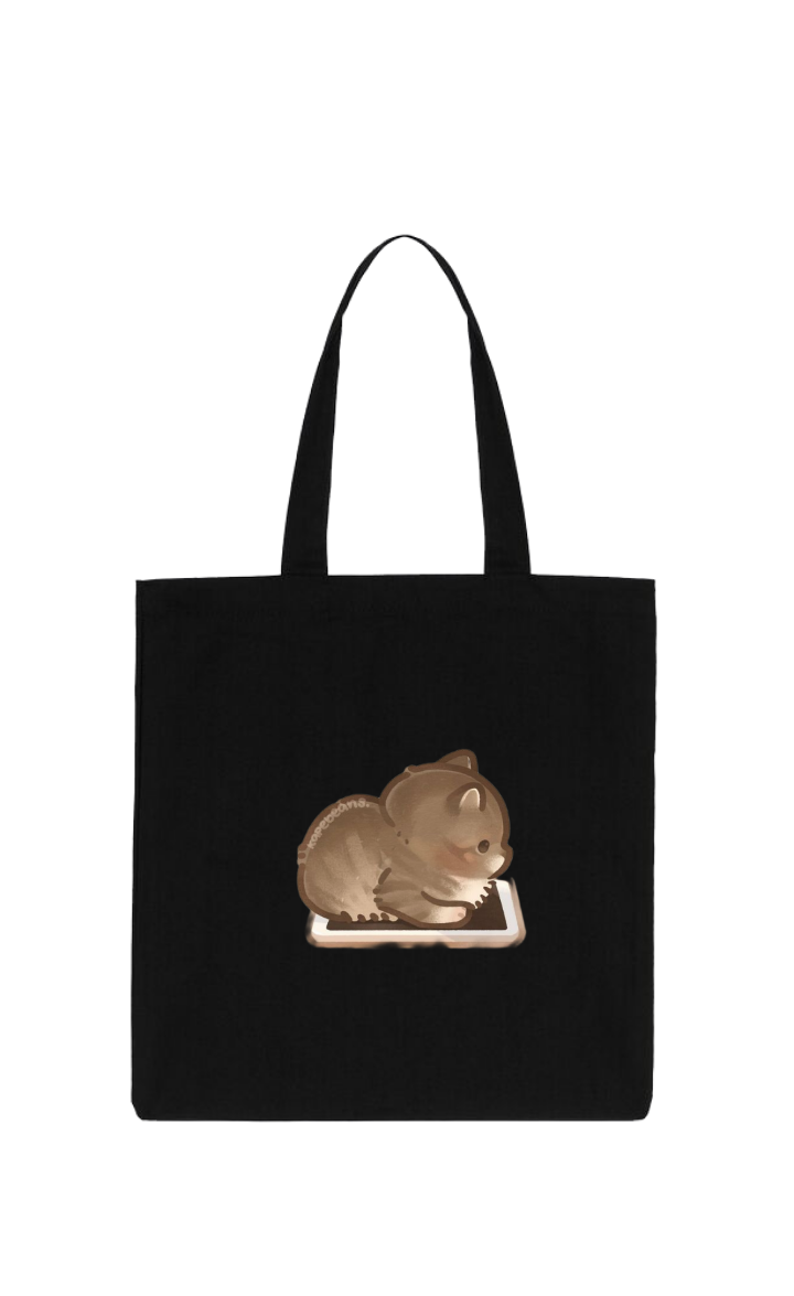 cat tote bag Black 63