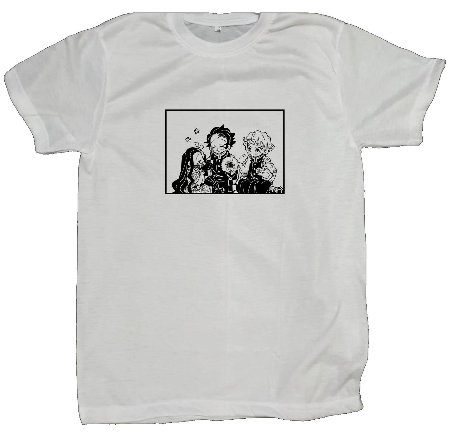 Anime Demon slayer nezuko tanjiro t- shirt fit White 63