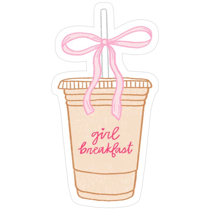 Sticker coffee girl breakfast 64