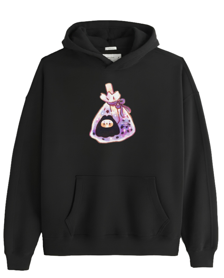 bunny Oversize Hoodie Black 65