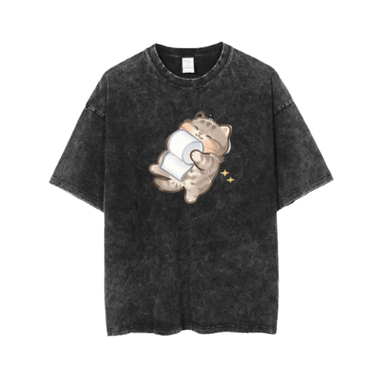 cat One Size t- shirt Washed 66