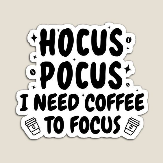 Sticker coffee Hocus Pocus 66