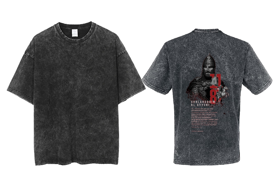 SHALAHUDDIN Back text One Size t- shirt Washed Back 65
