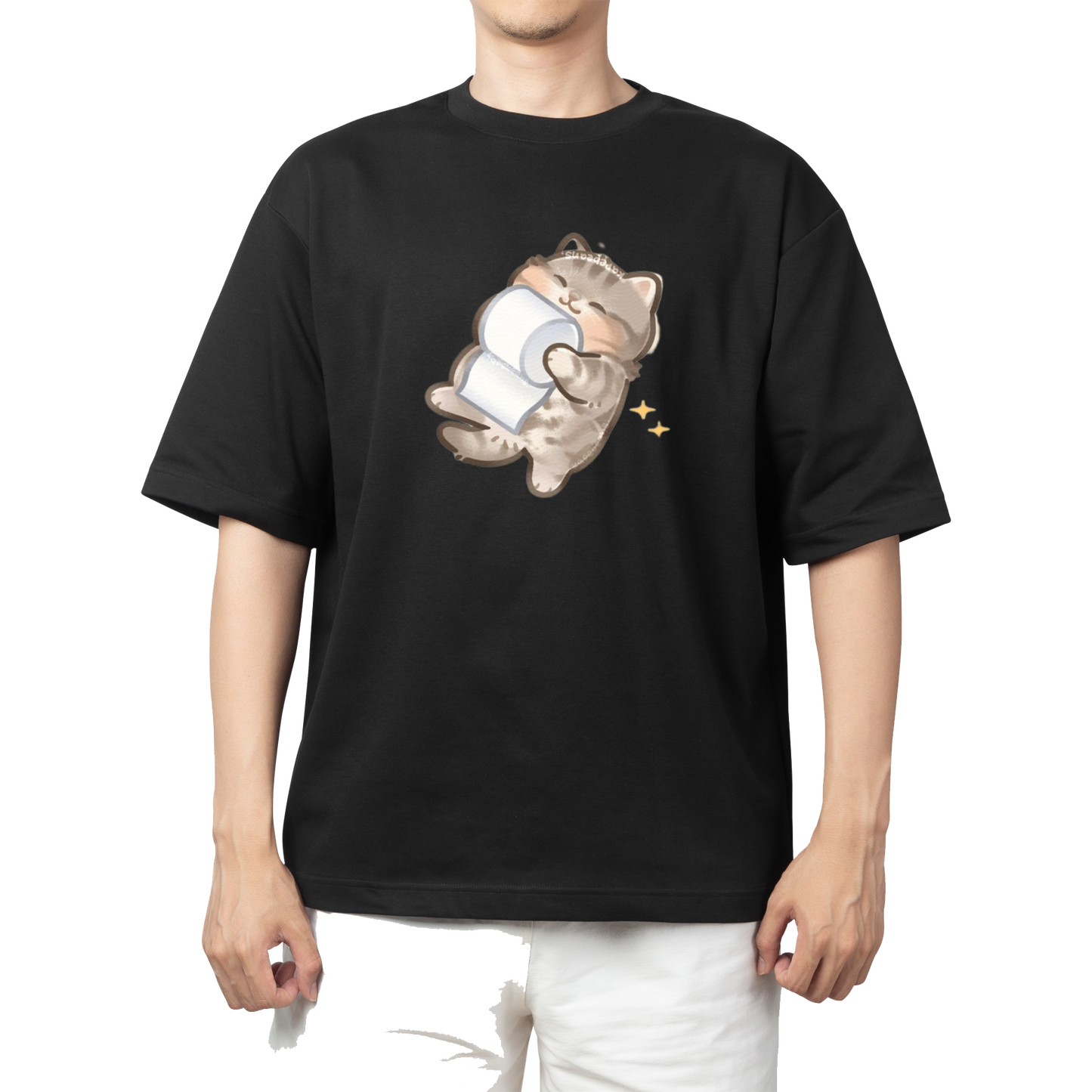 cat One Size t- shirt Black 66