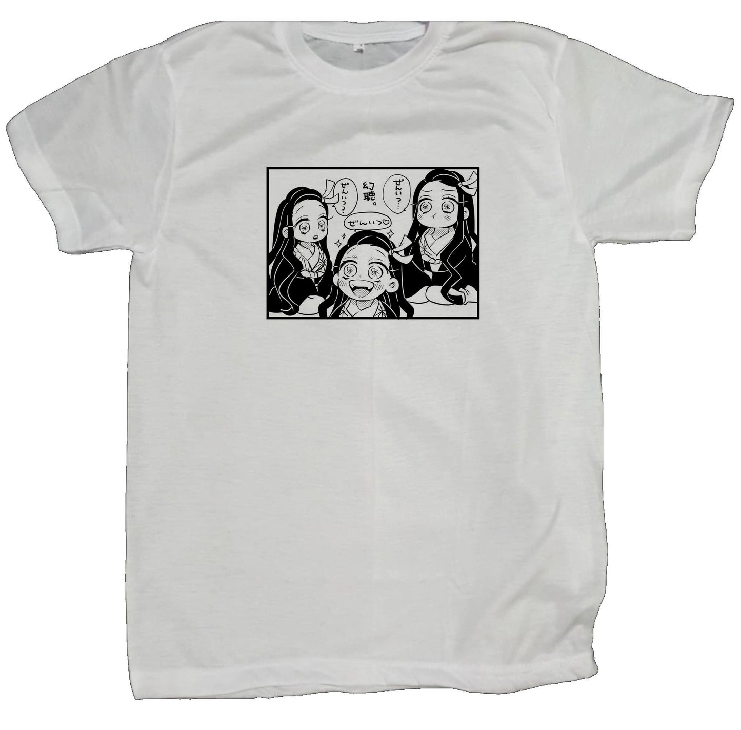Anime Demon slayer nezuko tanjiro t- shirt fit White 66