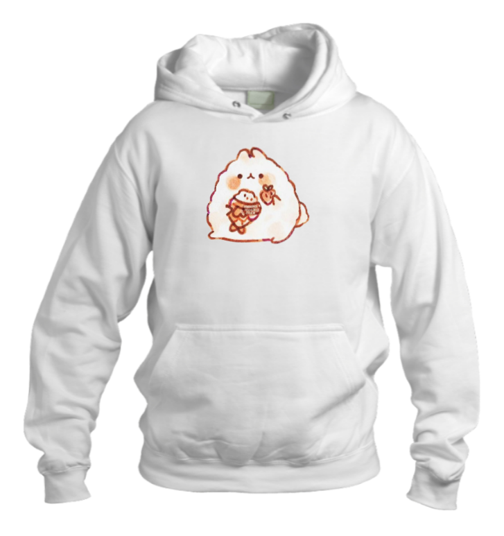 bunny Oversize Hoodie White 67