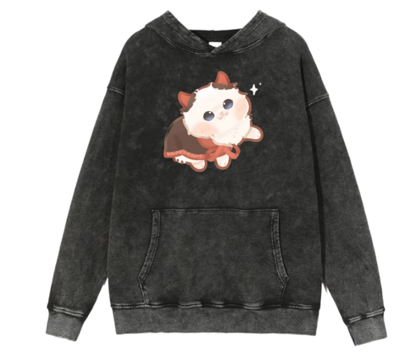 cat Oversize Hoodie Washed 67