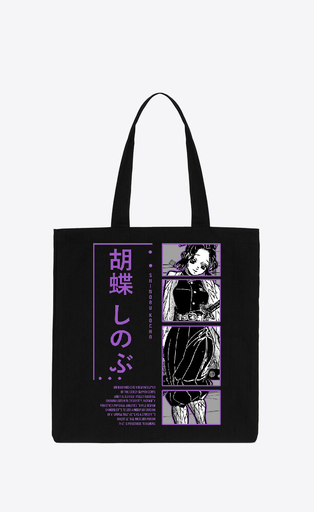 Anime Demon slayer nezuko tanjiro tote bag Black 67