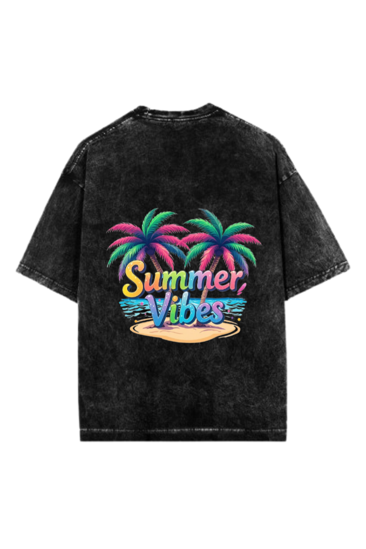 Summer Vibes One Size t- shirt Washed Back 67