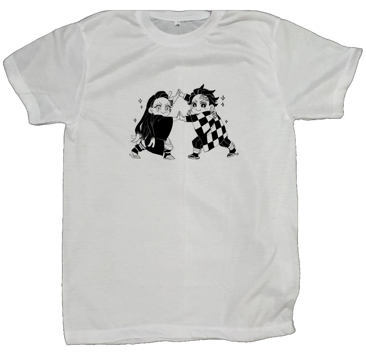 Anime Demon slayer nezuko tanjiro t- shirt fit White 67