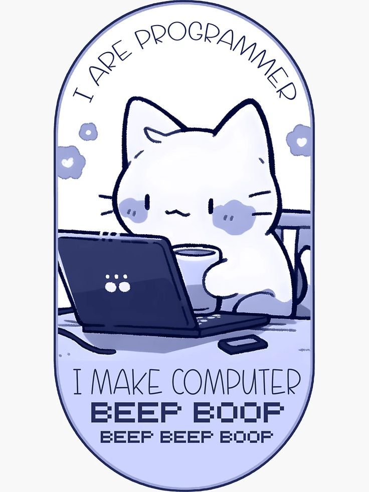 Sticker I ARE PROGRAMMER – I MAKE COMPUTER BEEP BOOP BEEP BEEP BOOP 68
