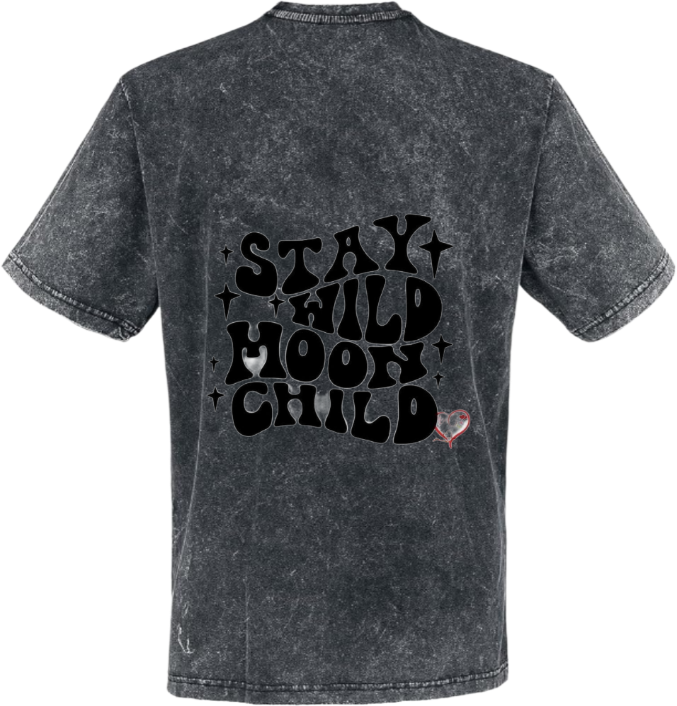 STAY WILD MOON CHILD t- shirt One Size Washed Back 68