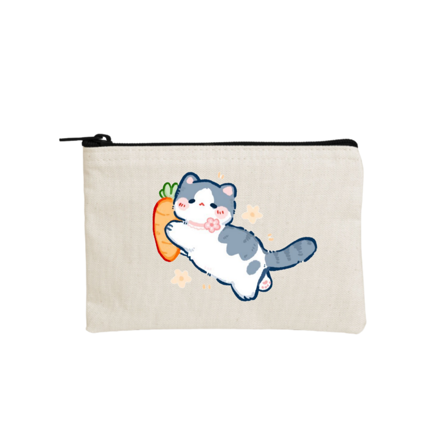 cat wallet pencil case Beige 69