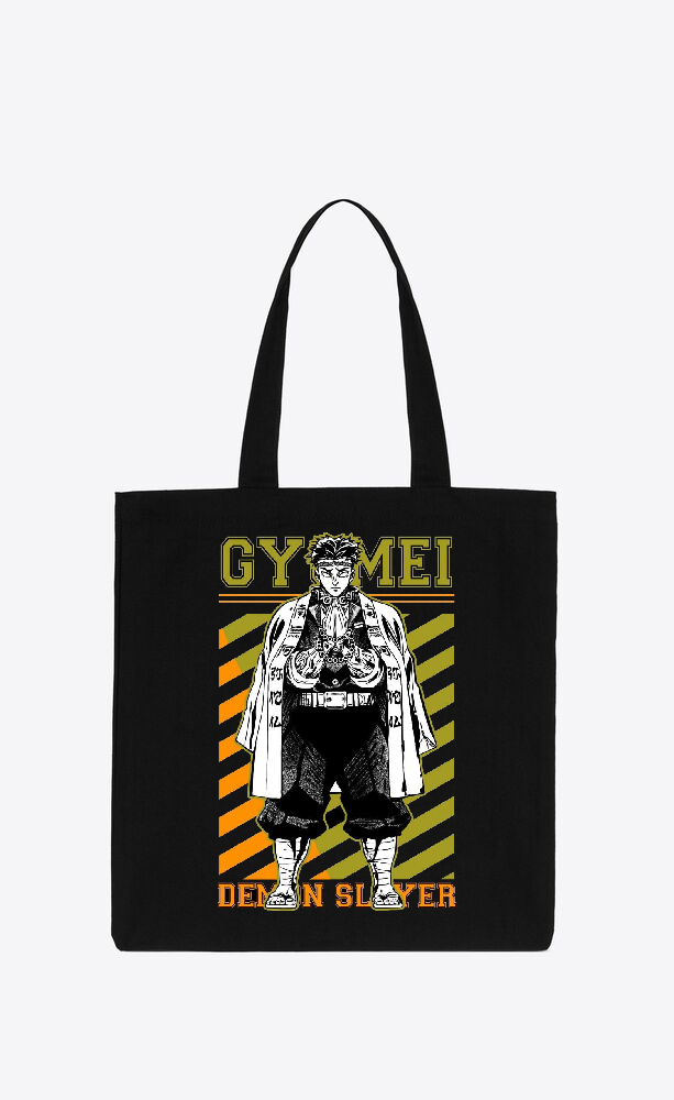 Anime Demon slayer nezuko tanjiro tote bag Black 69