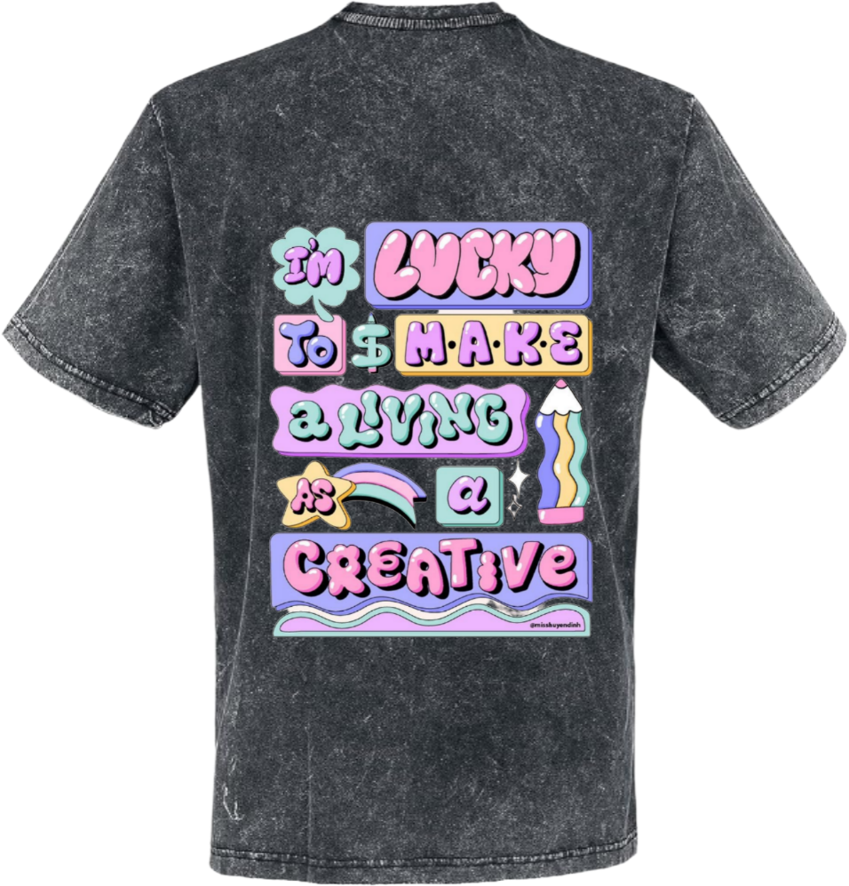 In: LUCKY TO MAKE ALLIVING AS CREATIVE t- shirt One Size Washed Back 69