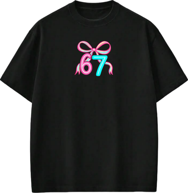 67 designs One Size t- shirt Black 6