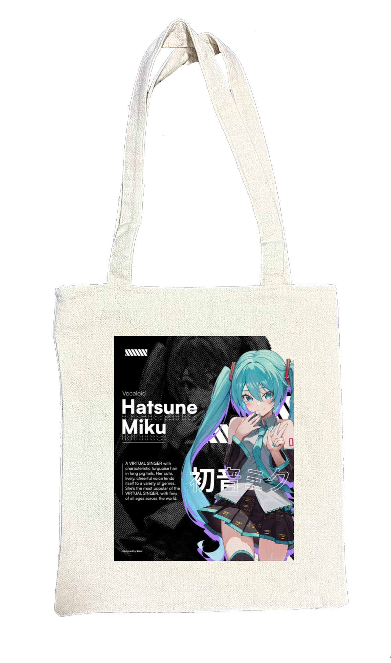Hatsune Miku tote bag beige 6