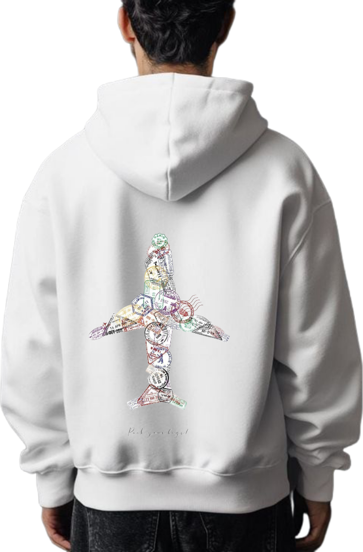travel travellar Oversize Hoodie White Back 6